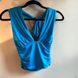 Express blue halter top